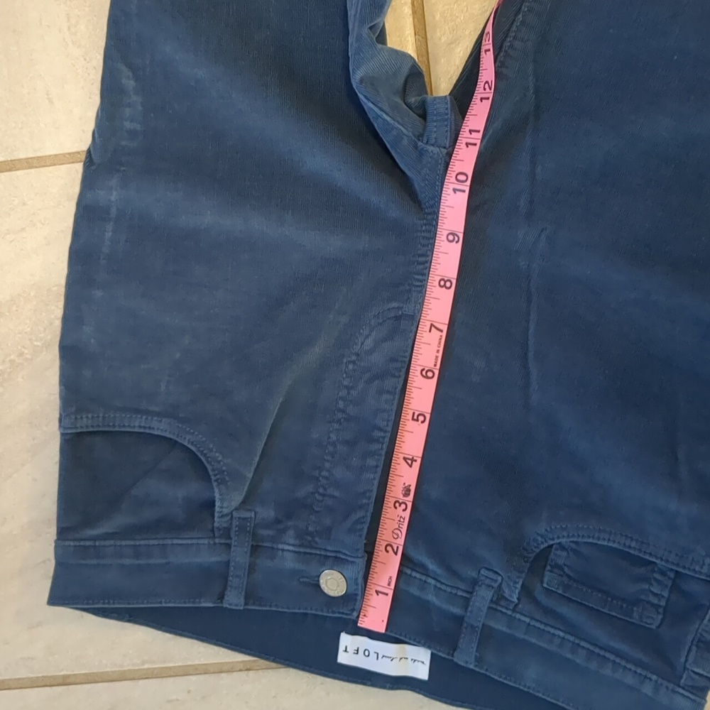 Loft Wedgewood Blue Corduroy Skinny Pants 28/6P - Picture 6 of 12